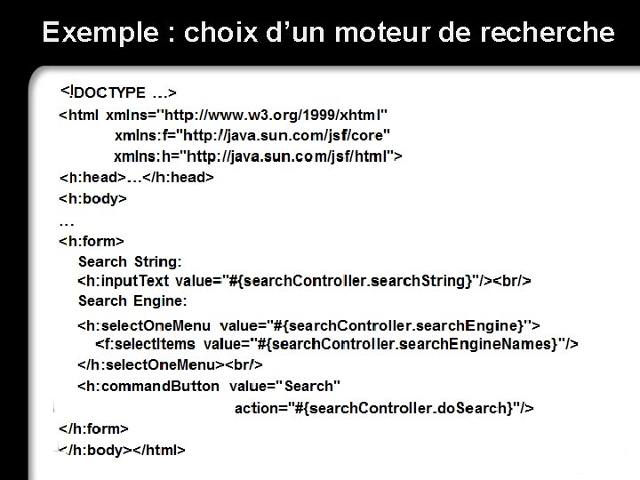 Exemple : choix d’un moteur de recherche 