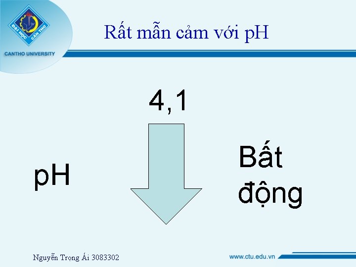 Rất mẫn cảm với p. H 4, 1 p. H Nguyễn Trọng Ái 3083302