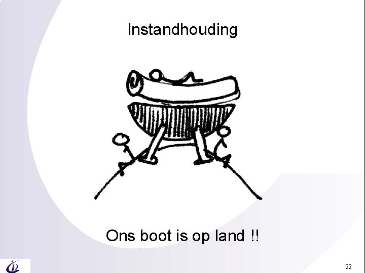 Instandhouding Ons boot is op land !! 22 