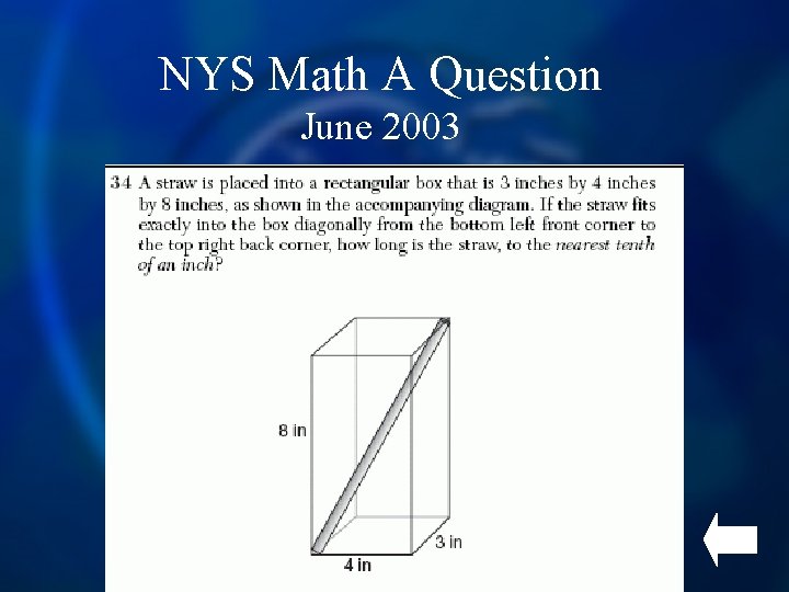 NYS Math A Question June 2003 