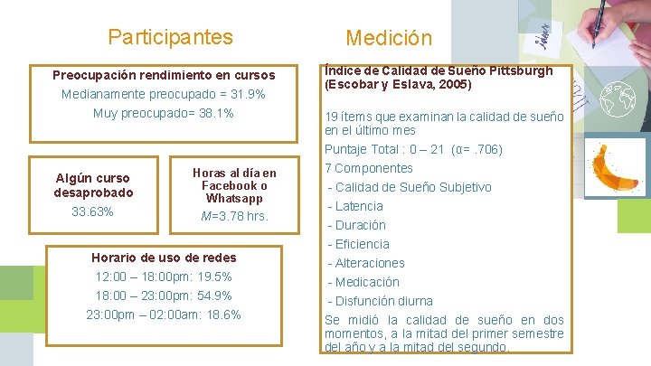 Participantes Preocupación rendimiento en cursos Medianamente preocupado = 31. 9% Muy preocupado= 38. 1%