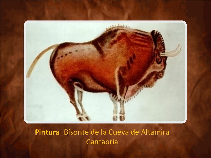 Pintura: Bisonte de la Cueva de Altamira Cantabria 