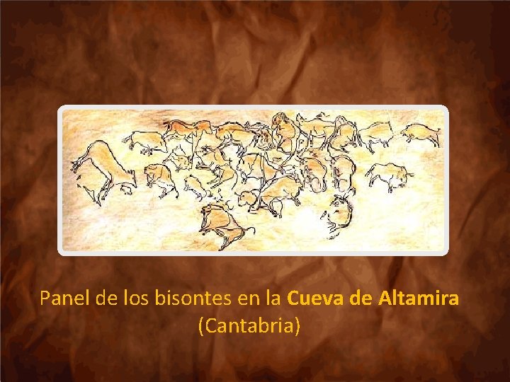 Panel de los bisontes en la Cueva de Altamira (Cantabria) 