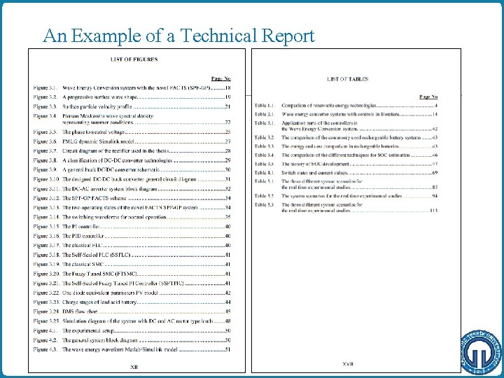 An Example of a Technical Report 12/11 