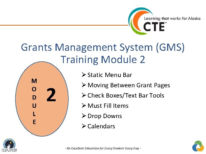 Grants Management System (GMS) Training Module 2 M O D U L E 2