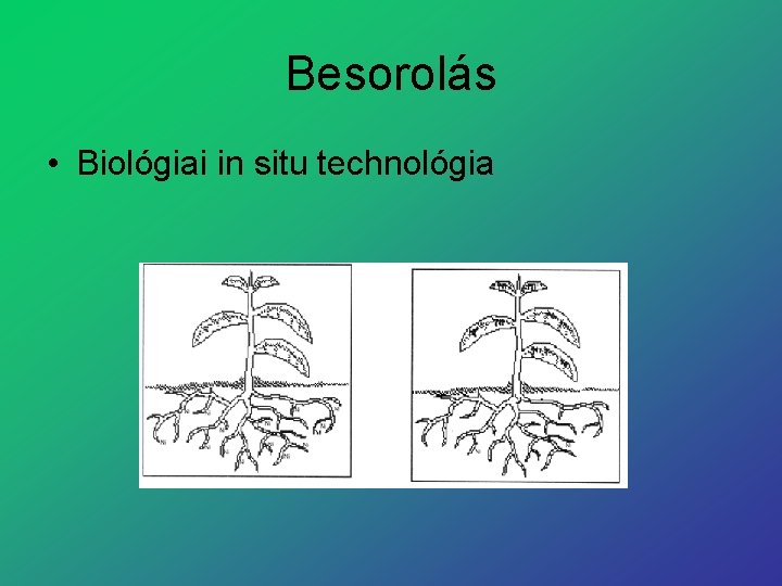 Besorolás • Biológiai in situ technológia 