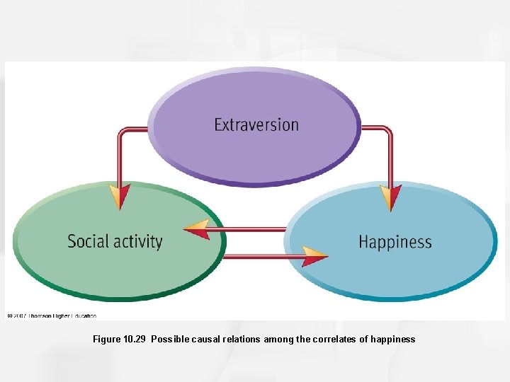 Figure 10. 29 Possible causal relations among the correlates of happiness 