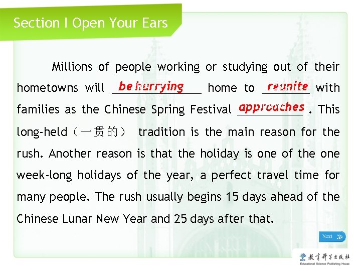 Section I Open Your Ears Millions of people working or studying out of their