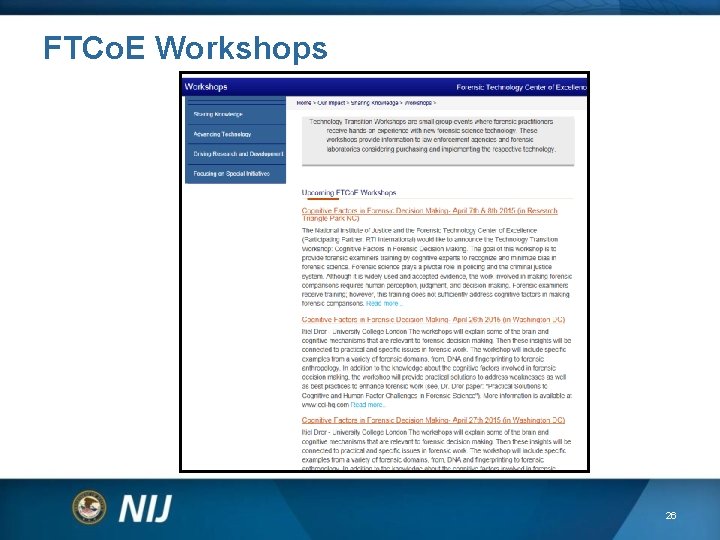 FTCo. E Workshops 26 FTCo. E Workshops 26