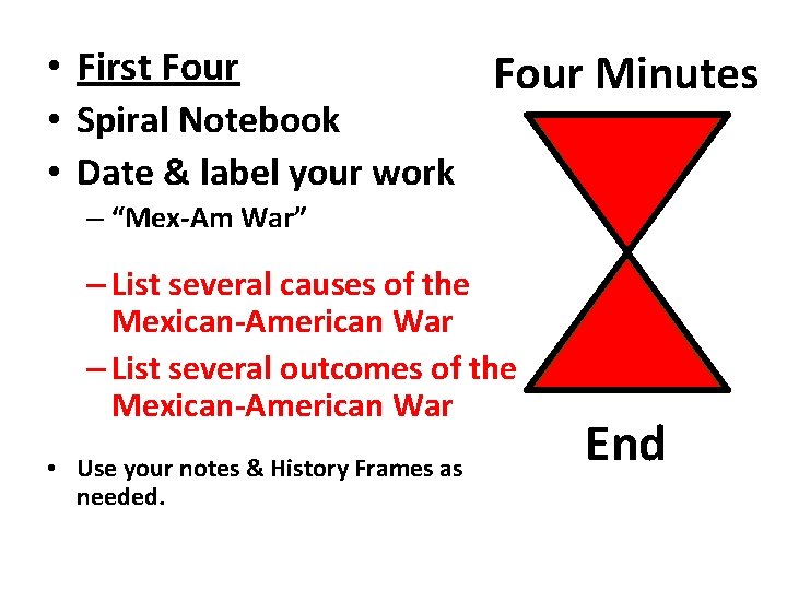  • First Four • Spiral Notebook • Date & label your work Four