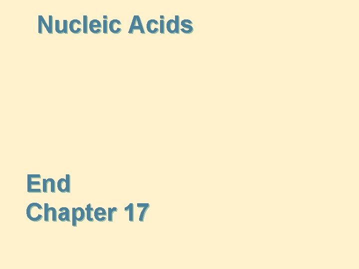 Nucleic Acids End Chapter 17 