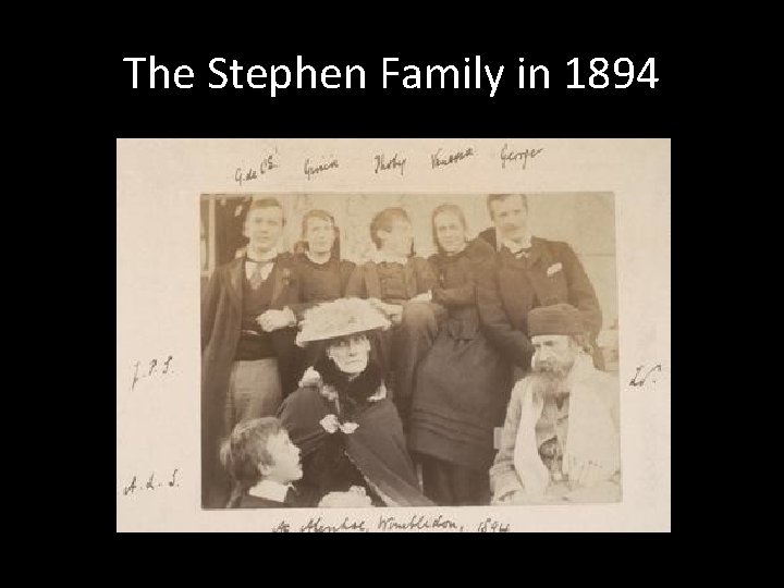 The Stephen Family in 1894 