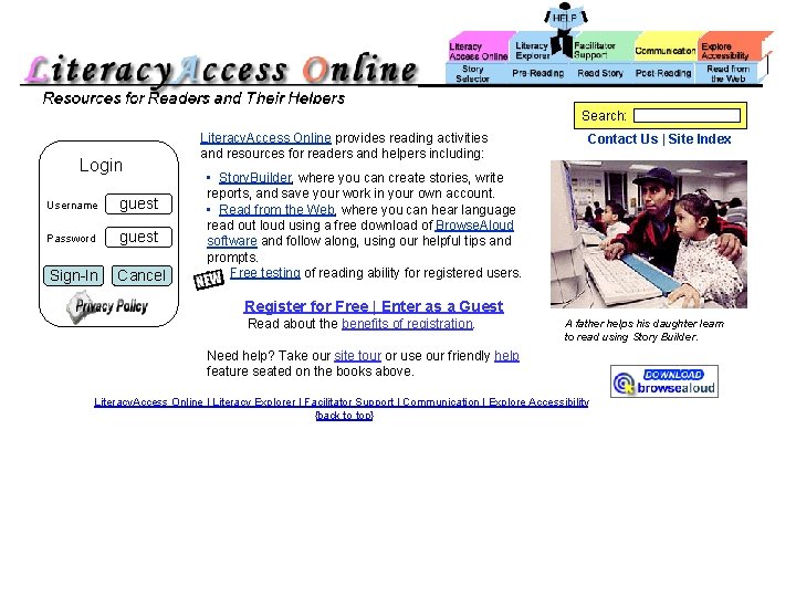 Search: Login Username guest Password guest Sign-In Cancel Literacy. Access Online provides reading activities