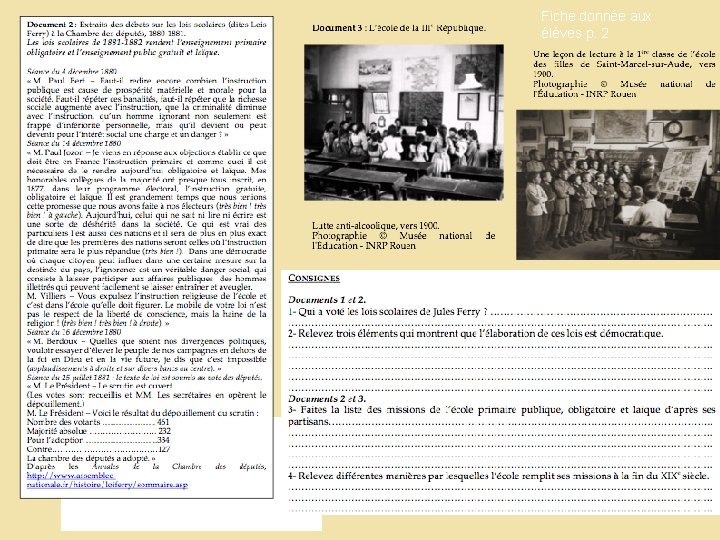 Fiche donnée aux élèves p. 2 