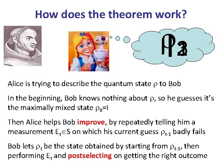 How does theorem work? I 321 Alice is trying to describe the quantum state