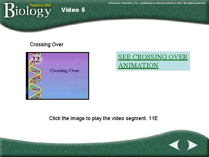 Video 5 Crossing Over SEE CROSSING OVER ANIMATION Click the image to play the