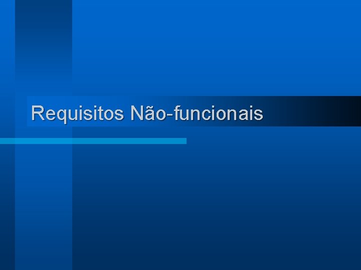 Requisitos Não-funcionais 