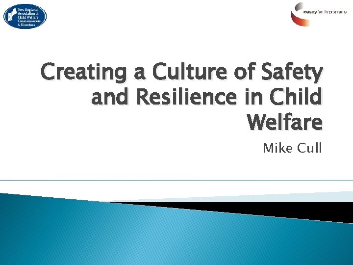 Creating a Culture of Safety and Resilience in Child Welfare Mike Cull 