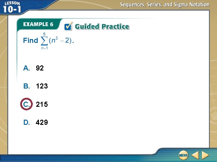 Find A. 92 B. 123 C. 215 D. 429 . 