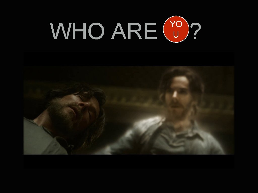 WHO ARE YO U ? You are a spirit in a man or woman’s