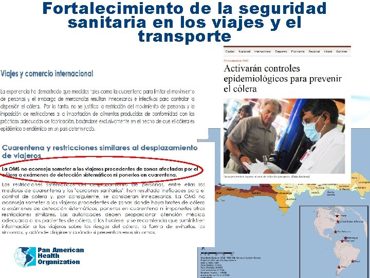 Fortalecimiento de la seguridad sanitaria en los viajes y el transporte Pan American Health