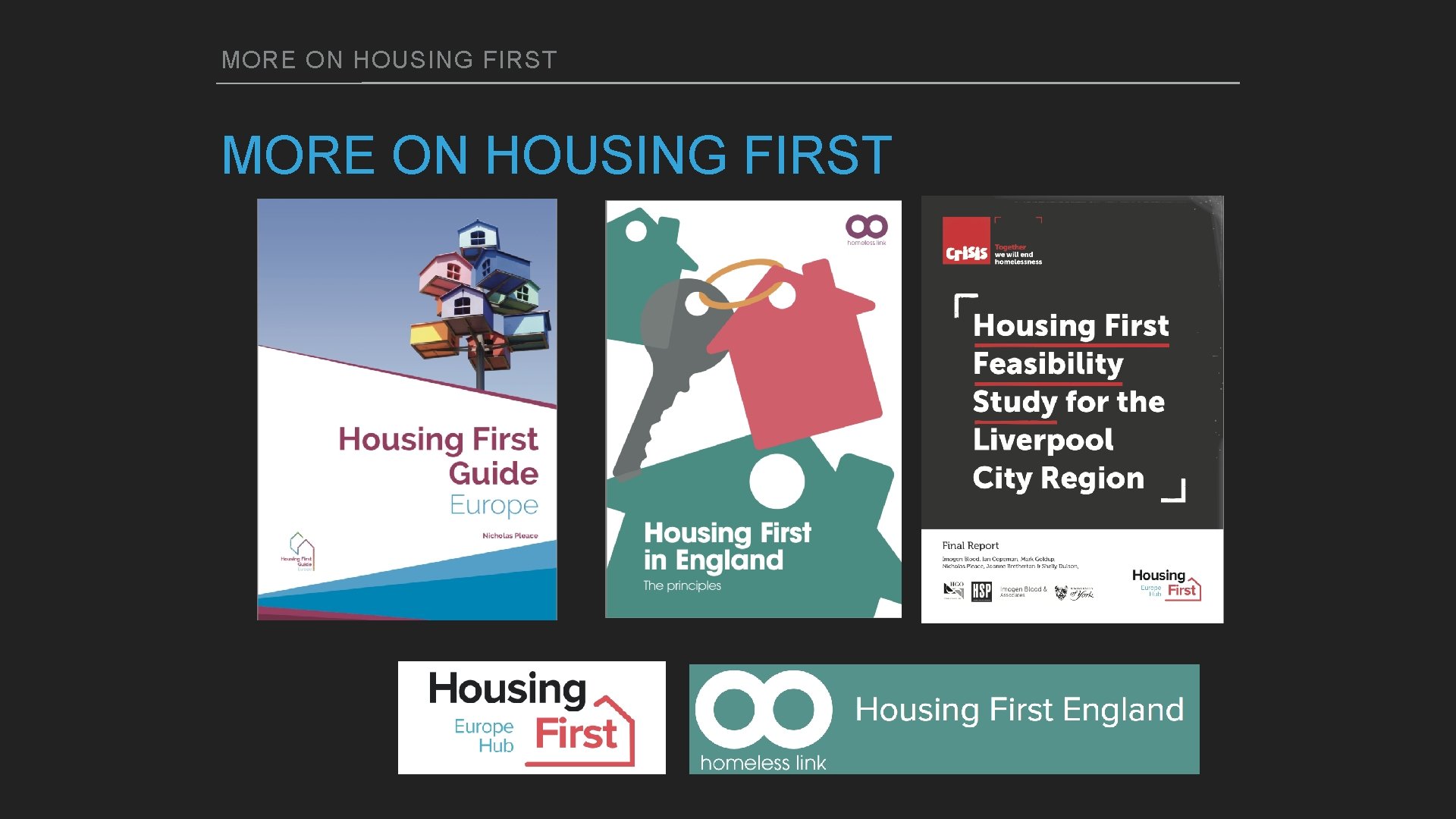 MORE ON HOUSING FIRST 