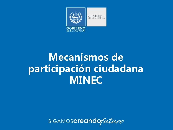 Mecanismos de participación ciudadana MINEC 