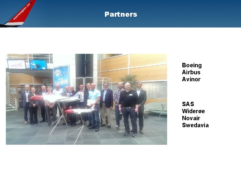 Partners Boeing Airbus Avinor SAS Widerøe Novair Swedavia 
