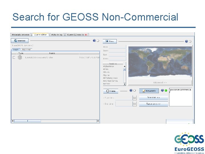 Search for GEOSS Non-Commercial 