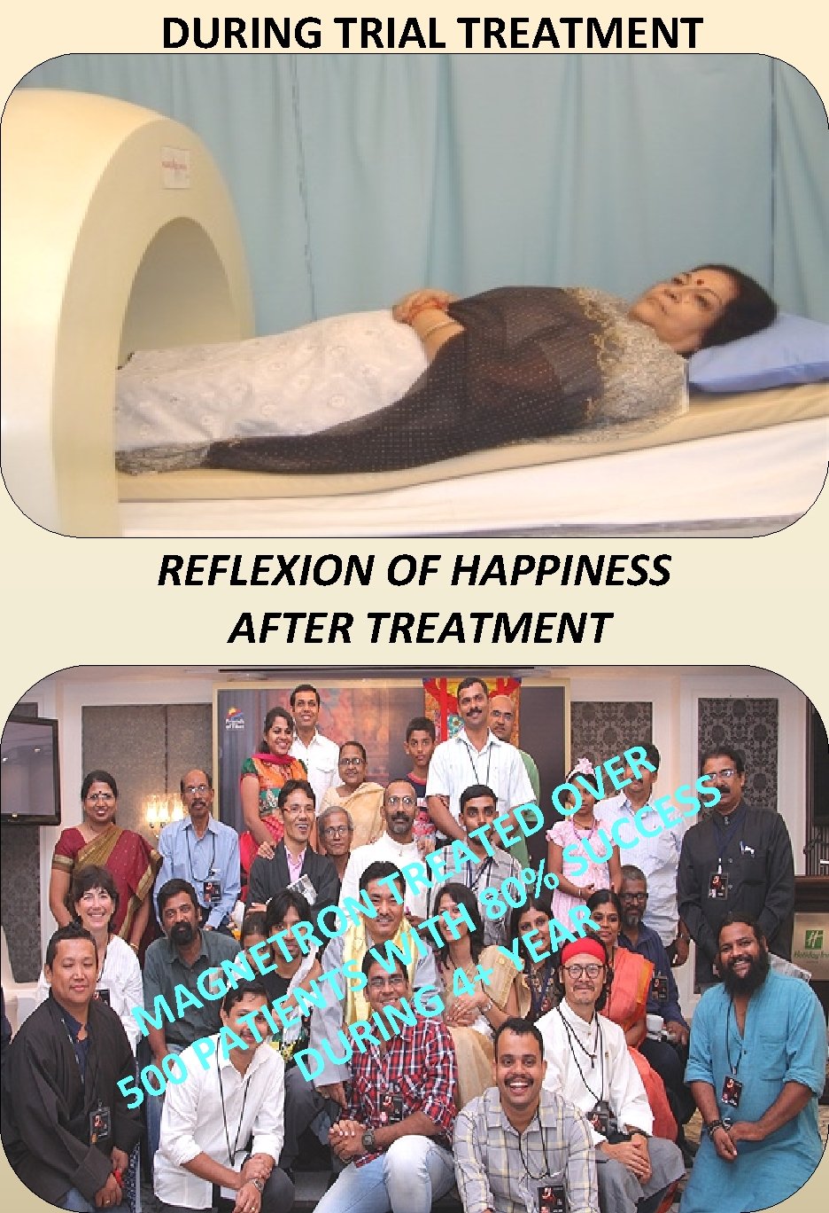 DURING TRIAL TREATMENT REFLEXION OF HAPPINESS AFTER TREATMENT R E V S S O