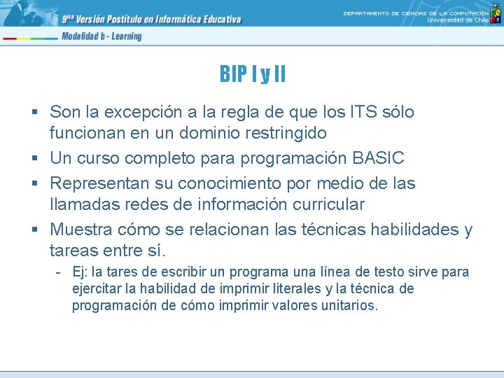 BIP I y II § Son la excepción a la regla de que los