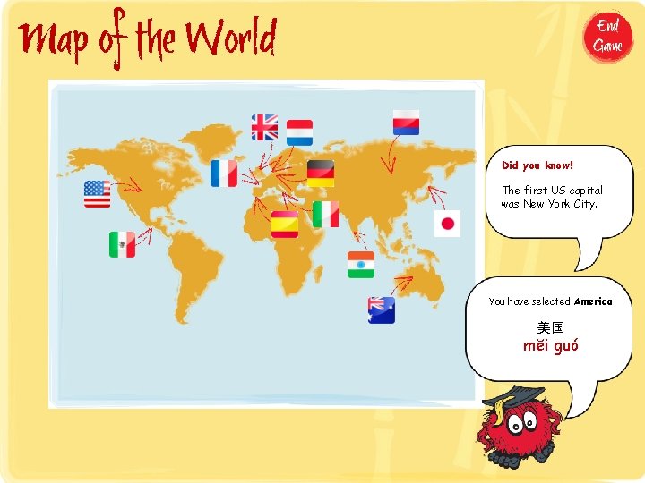 Map of the World Did you know! The first US capital was New York Map of the World Did you know! The first US capital was New York