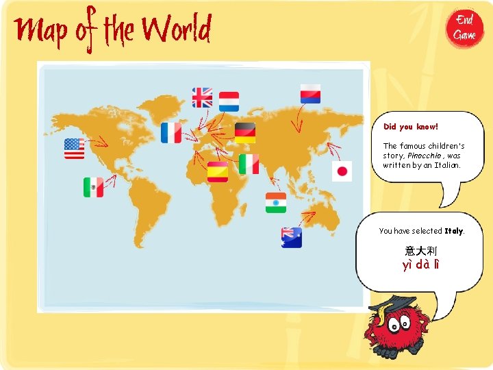 Map of the World Did you know! The famous children's story, Pinocchio , was Map of the World Did you know! The famous children's story, Pinocchio , was