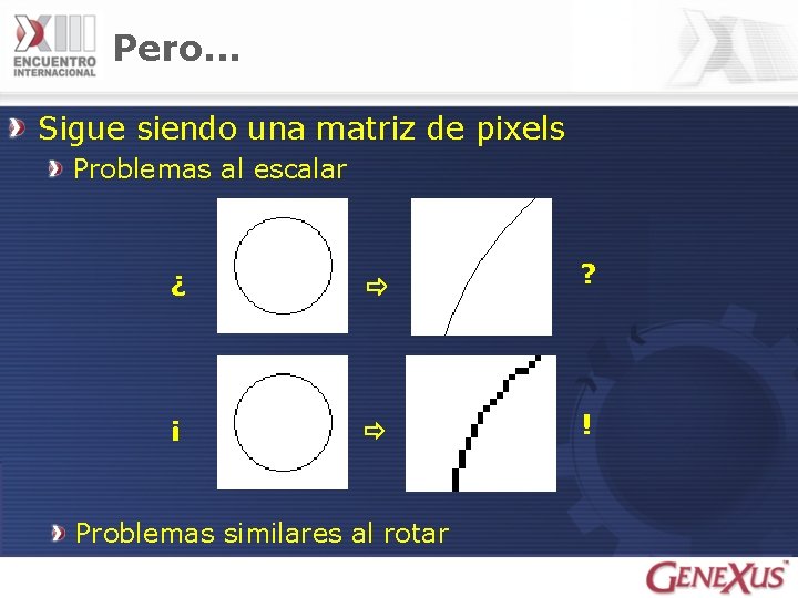 Pero. . . Sigue siendo una matriz de pixels Problemas al escalar ¿ ?