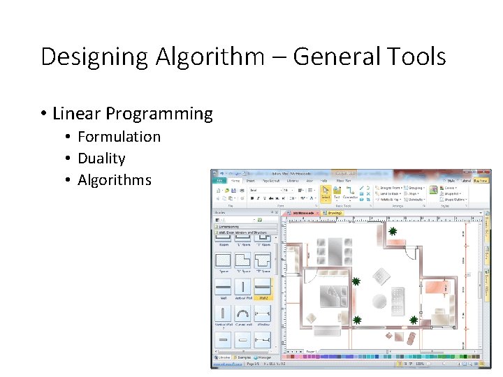 Designing Algorithm – General Tools • Linear Programming • Formulation • Duality • Algorithms Designing Algorithm – General Tools • Linear Programming • Formulation • Duality • Algorithms