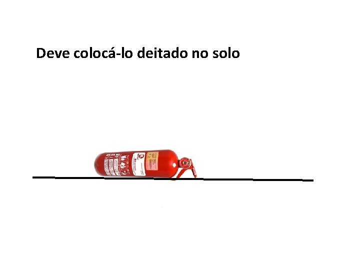 Deve colocá-lo deitado no solo 