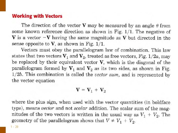 ENGINEERING MECHANICS : STATICS 1 - 29 