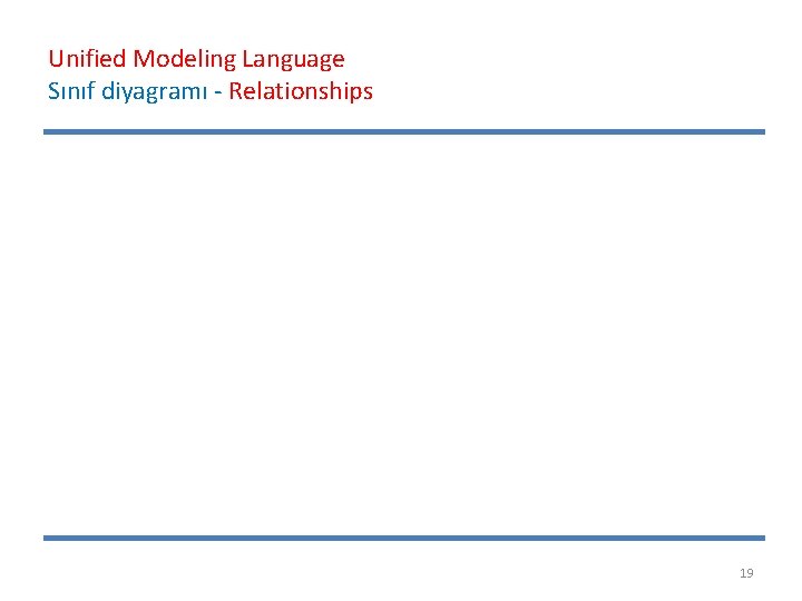 Unified Modeling Language Sınıf diyagramı - Relationships 19 