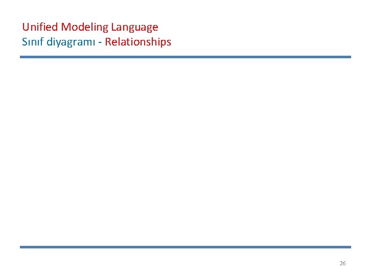 Unified Modeling Language Sınıf diyagramı - Relationships 26 