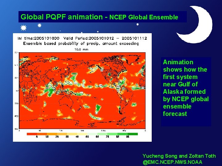 Global PQPF animation - NCEP Global Ensemble Animation shows how the first system near