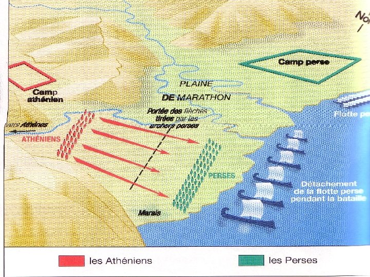 Récit de la bataille de Marathon 490 av. J. C. Les Athéniens se préparaient