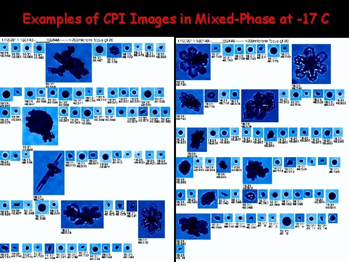 Examples of CPI Images in Mixed-Phase at -17 C 