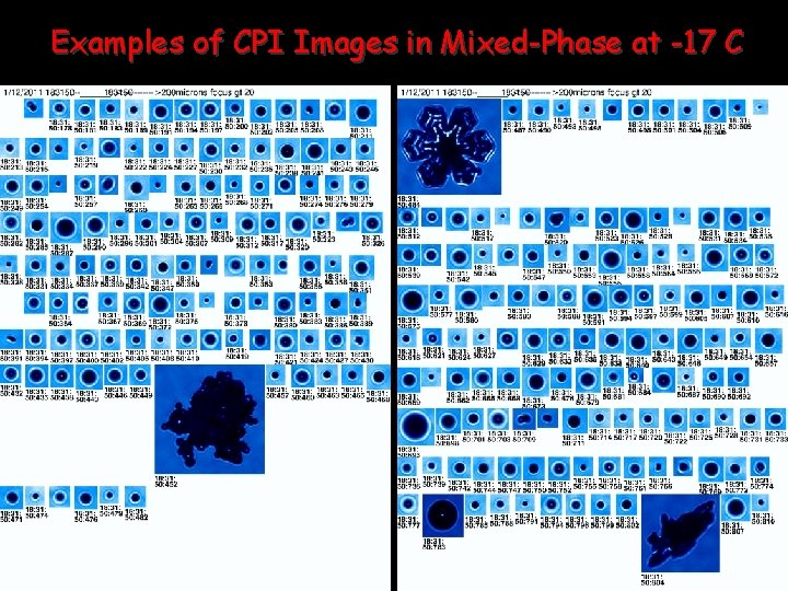 Examples of CPI Images in Mixed-Phase at -17 C 