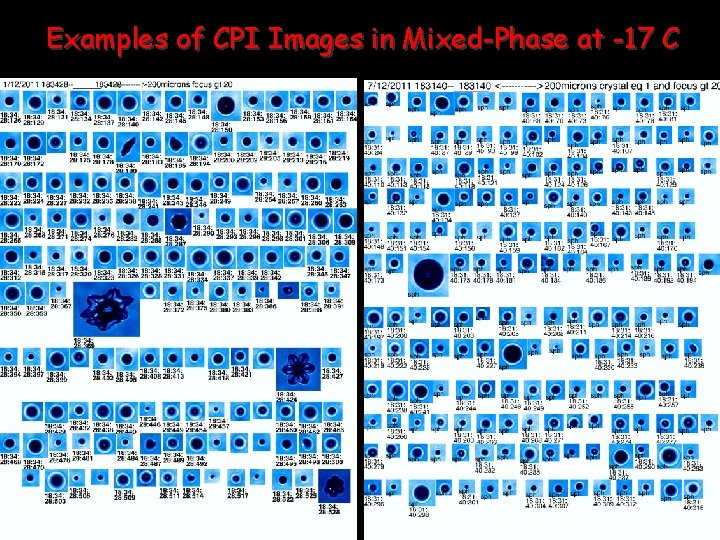 Examples of CPI Images in Mixed-Phase at -17 C 