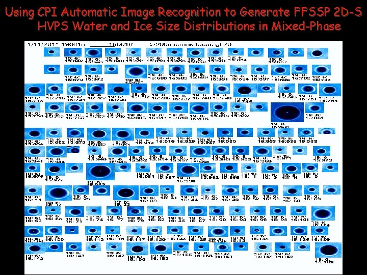 Using CPI Automatic Image Recognition to Generate FFSSP 2 D-S HVPS Water and Ice