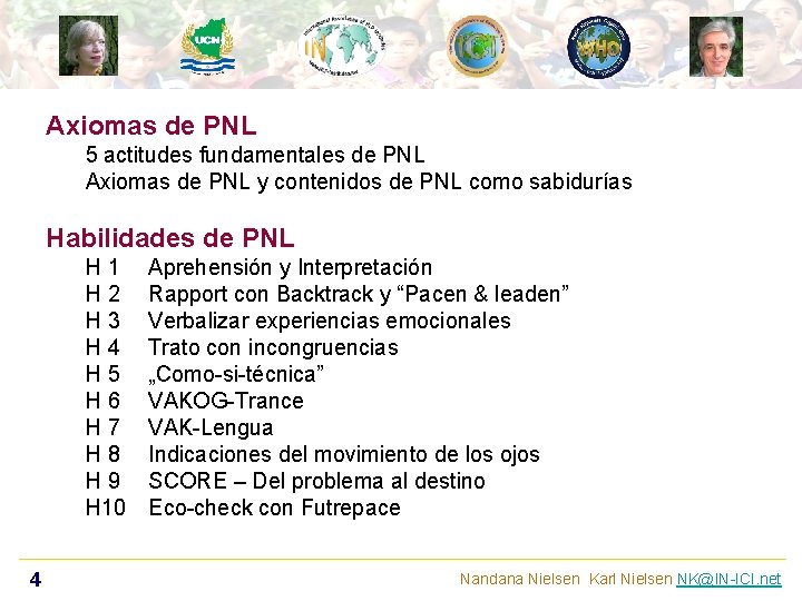 Axiomas de PNL 5 actitudes fundamentales de PNL Axiomas de PNL y contenidos de