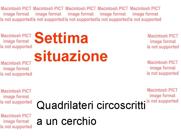 Settima situazione Quadrilateri circoscritti a un cerchio 