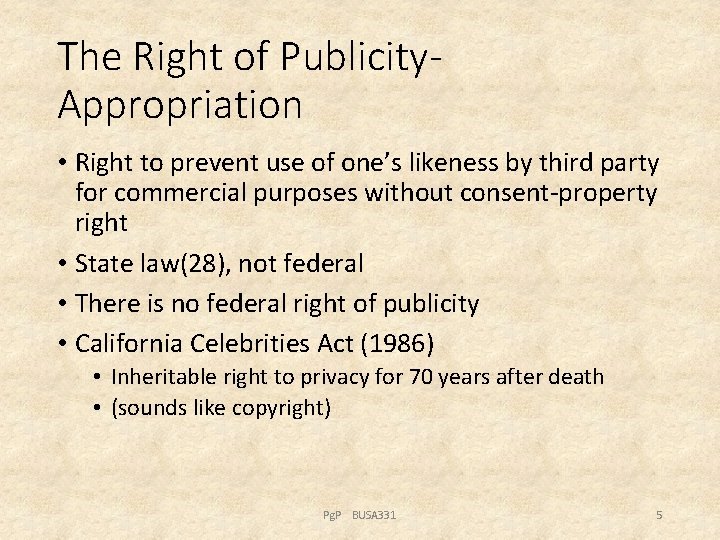 Chapter 7 Privacy Basics Right to Privacy Not