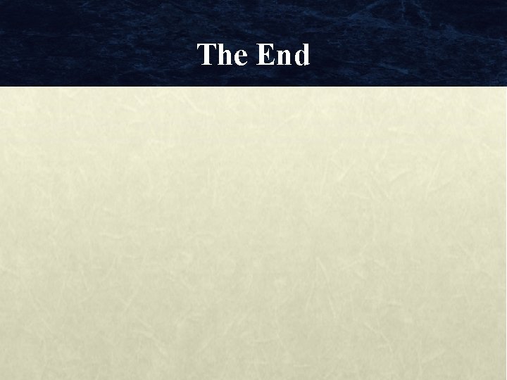 The End 