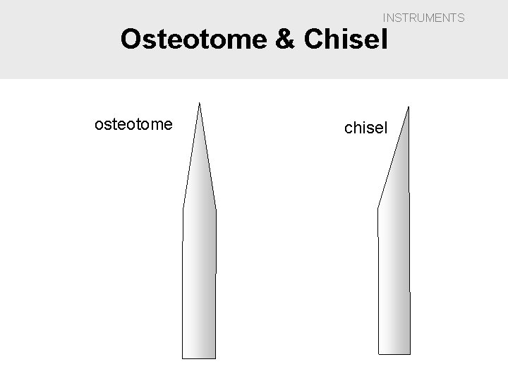 INSTRUMENTS Osteotome & Chisel osteotome chisel 